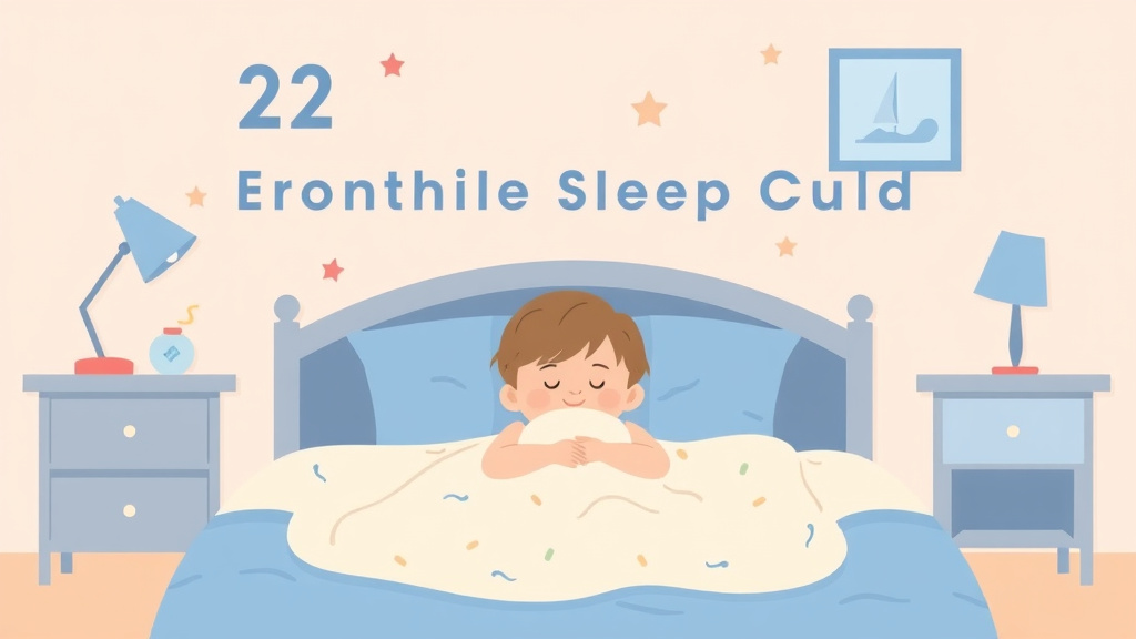 Educational graphic covering the essentials of 22 Month Old Sleep Guide: Everything You Need to Know
