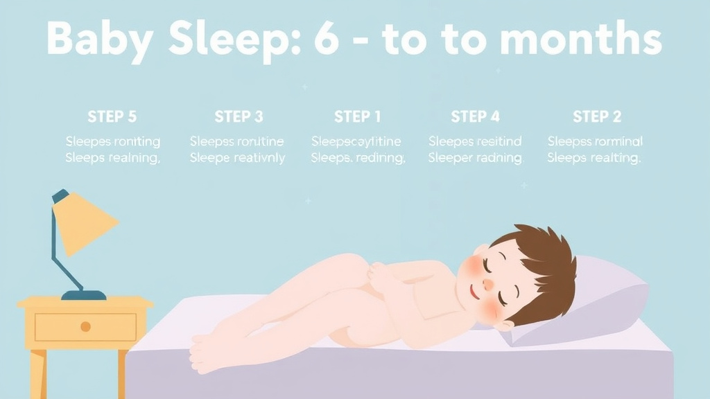 Action-oriented illustration showing how to apply baby Sleep 6 To 12 Months