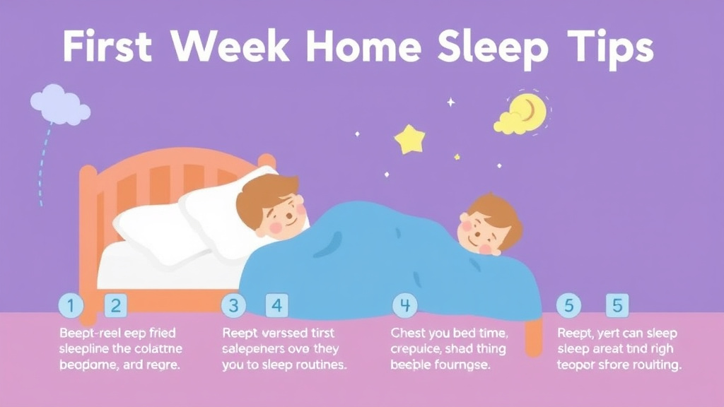 Hands-on guide visualization for first Week Home Sleep Tips