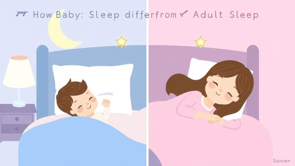 Hands-on guide visualization for how Baby Sleep Differs From Adult Sleep