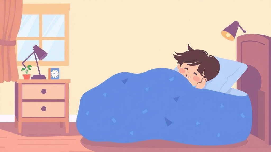 Clear illustration of school Age Sleep Guide with supporting details