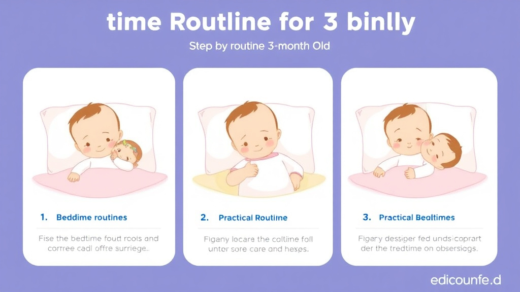Practical checklist visual for bedtime Routine for a 3 Month Old: Step by Step