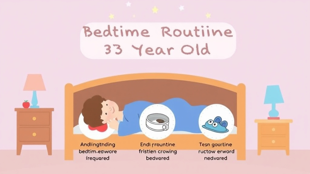 Process flow illustration for putting bedtime Routine for a 3 Year Old: Step by Step into action