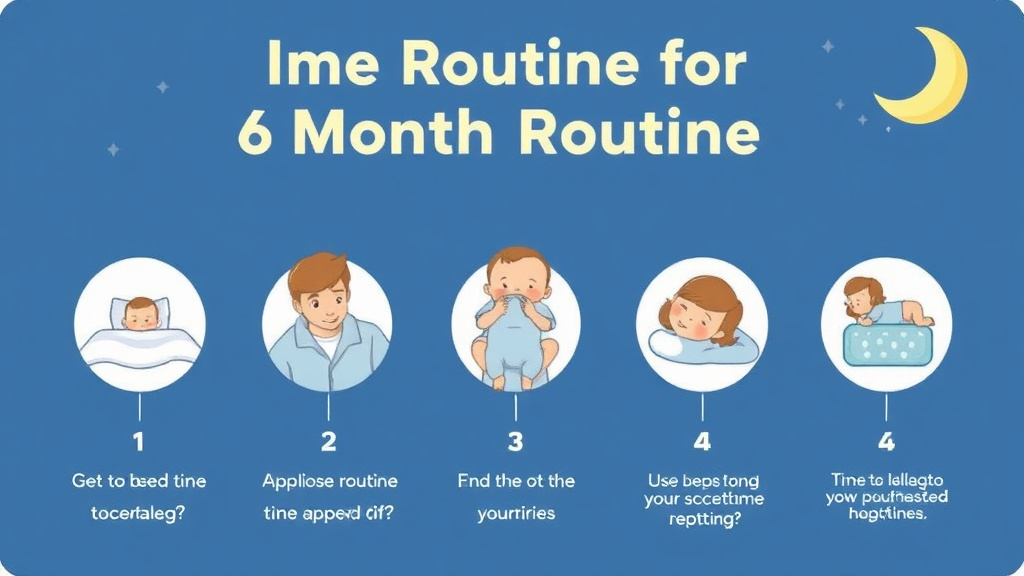 Step-by-step visual guide for implementing bedtime Routine for a 6 Month Old: Step by Step