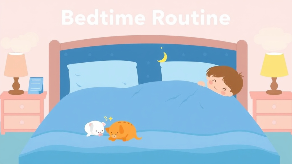 Action-oriented illustration showing how to apply bedtime Routine Length