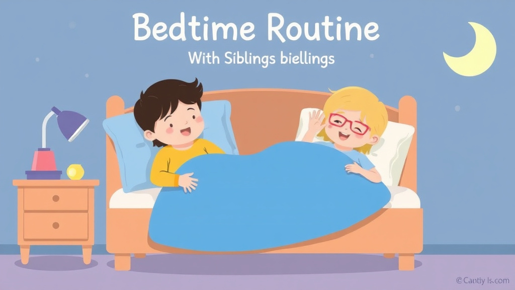 Step-by-step visual guide for implementing bedtime Routine With Siblings