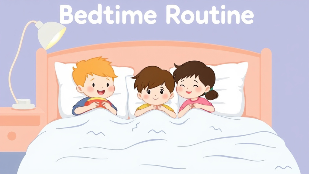 Step-by-step visual guide for implementing bedtime Routine with Three Kids: Survival Tips