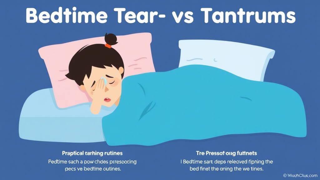 Hands-on guide visualization for bedtime Tears Vs Tantrums