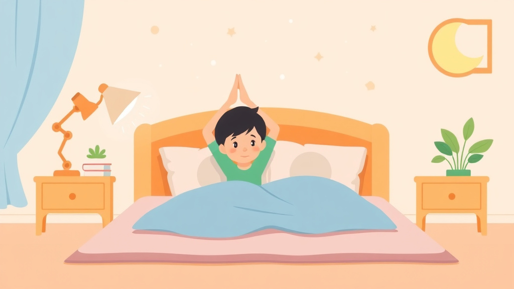 Clear illustration of bedtime Yoga For Kids with supporting details