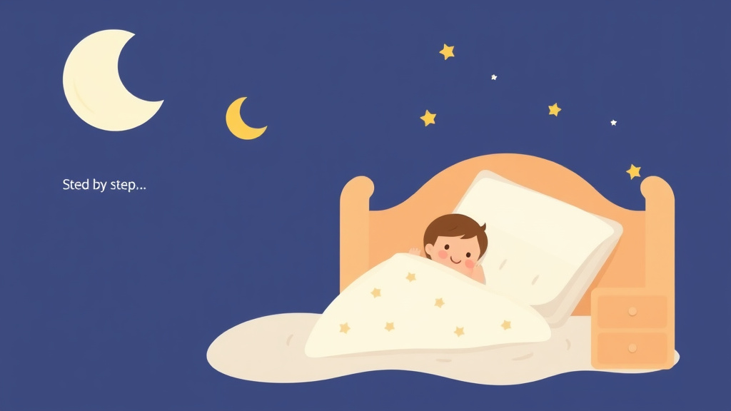 A professional illustration depicting bedtime Routine for a Newborn: Step by Step