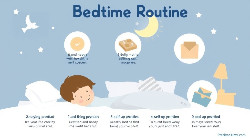 Process flow illustration for putting printable Bedtime Routine into action