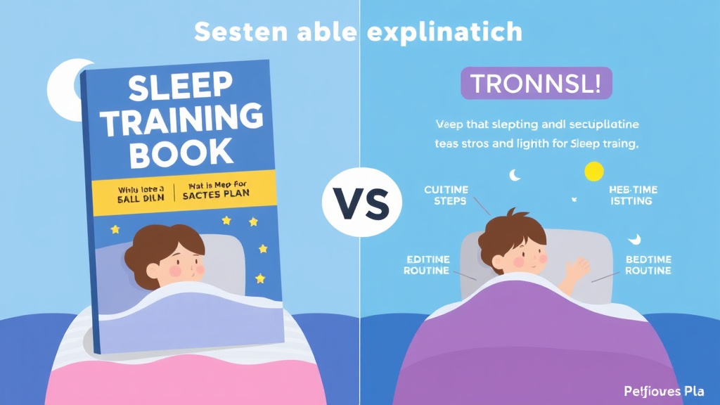 Practical checklist visual for sleep Training Book Vs Personalized Plan