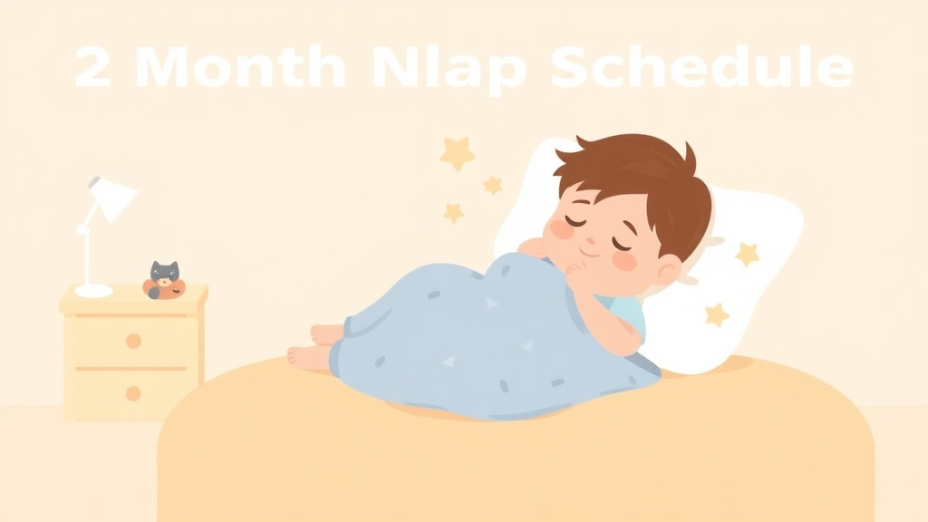 Illustration showing key concepts related to 2 month old nap schedule: how many naps and how long