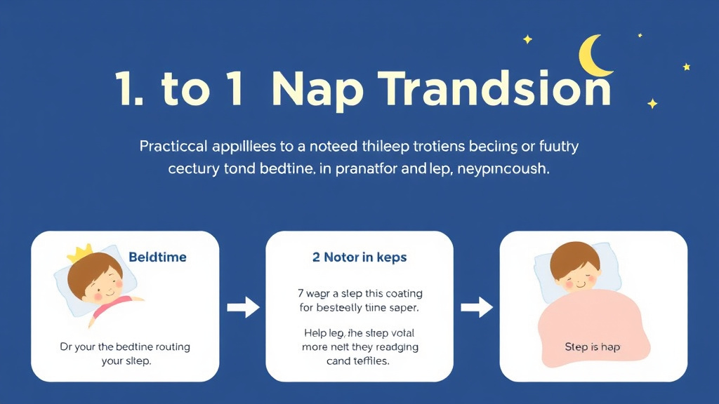 Visual guide for practical steps in 2 to 1 nap transition