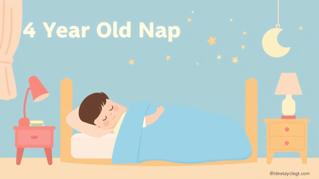 Illustration showing key concepts related to 4 year old nap schedule: how many naps and how long
