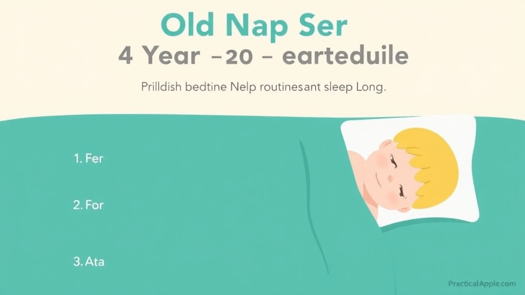 Visual guide for practical steps in 4 year old nap schedule: how many naps and how long