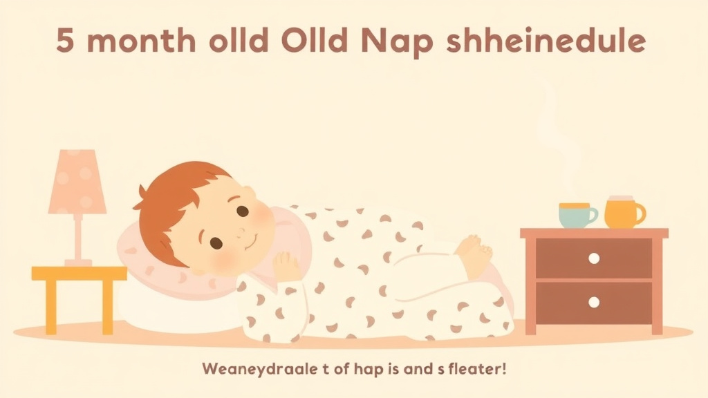 Illustration showing key concepts related to 5 month old nap schedule: how many naps and how long