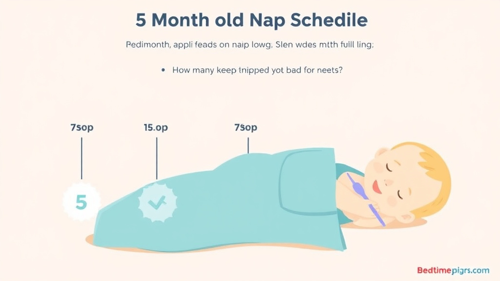 Visual guide for practical steps in 5 month old nap schedule: how many naps and how long