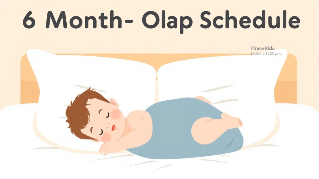 Illustration showing key concepts related to 6 month old nap schedule: how many naps and how long