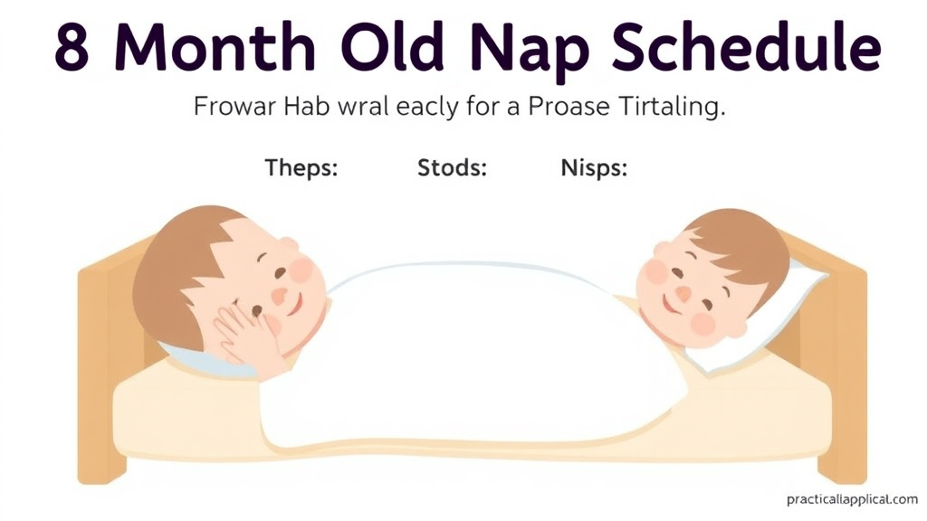Visual guide for practical steps in 8 month old nap schedule: how many naps and how long