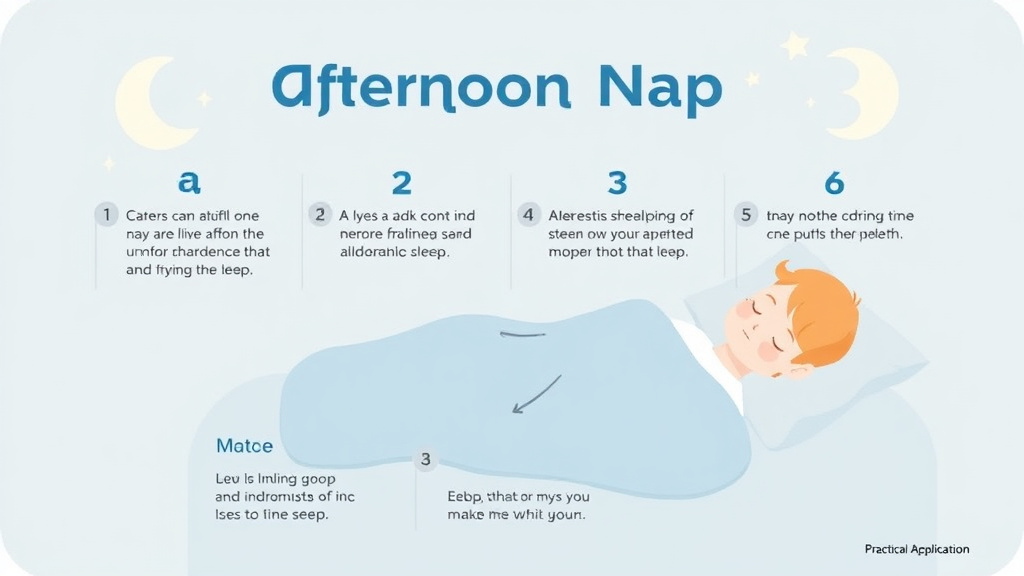 Visual guide for practical steps in afternoon nap short