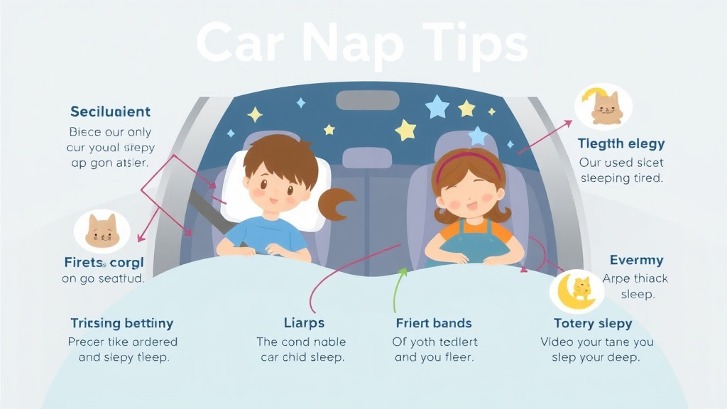 Visual guide for practical steps in car nap tips