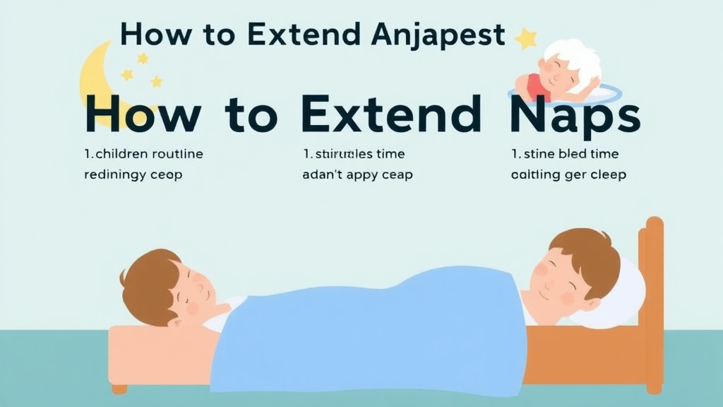 Illustration showing key concepts related to how to extend naps past 30 minutes