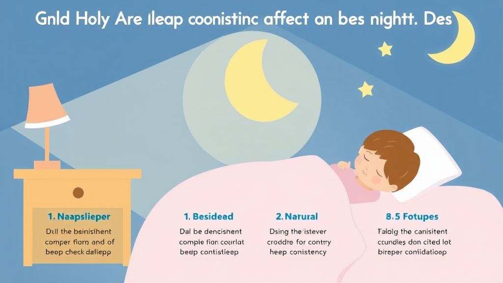 Visual guide for practical steps in how nap consistency affects night sleep