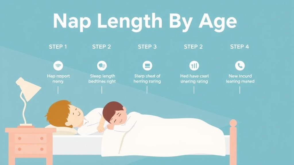 Action-oriented illustration showing how to apply nap Length By Age