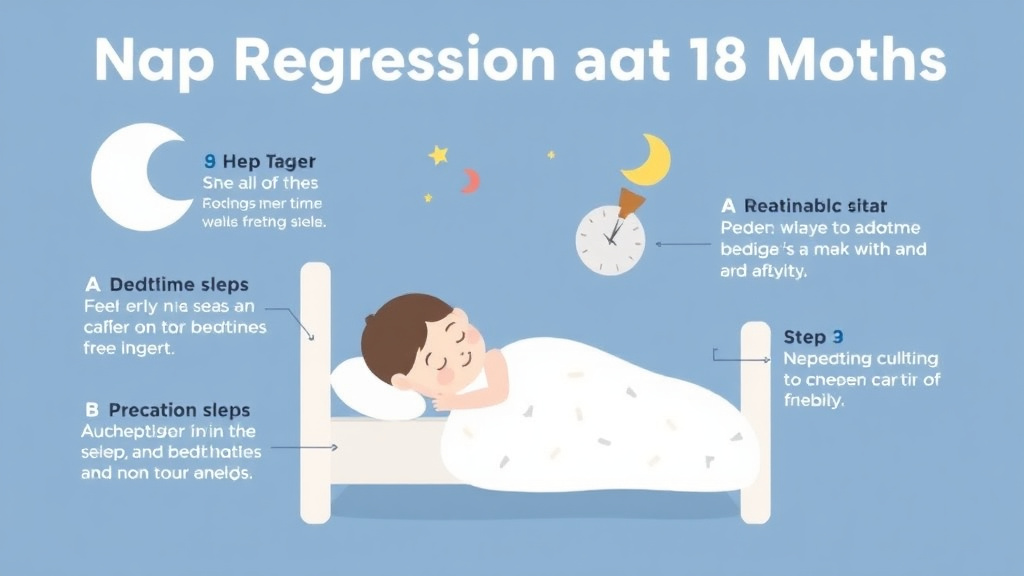 Visual guide for practical steps in nap regression at 18 months