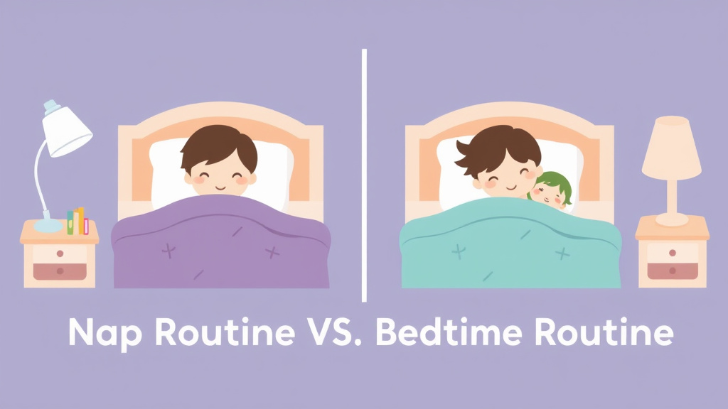 Conceptual diagram showing how nap Routine vs Bedtime Routine: Key Differences works in practice