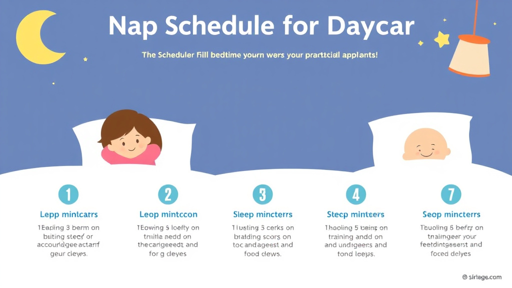 Visual guide for practical steps in nap schedule for daycare