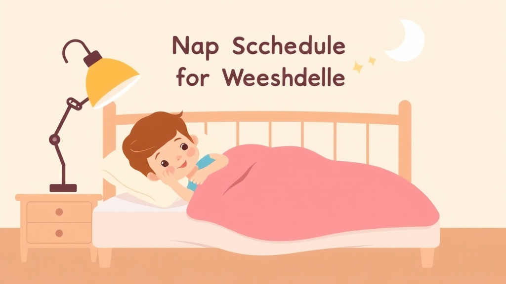 Illustration showing key concepts related to nap schedule for weekends