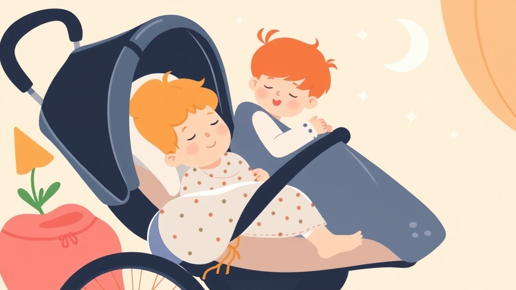 Clear illustration of stroller Nap Tips with supporting details