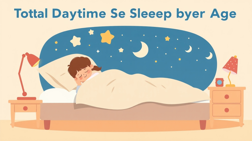 Illustration showing key concepts related to total daytime sleep by age