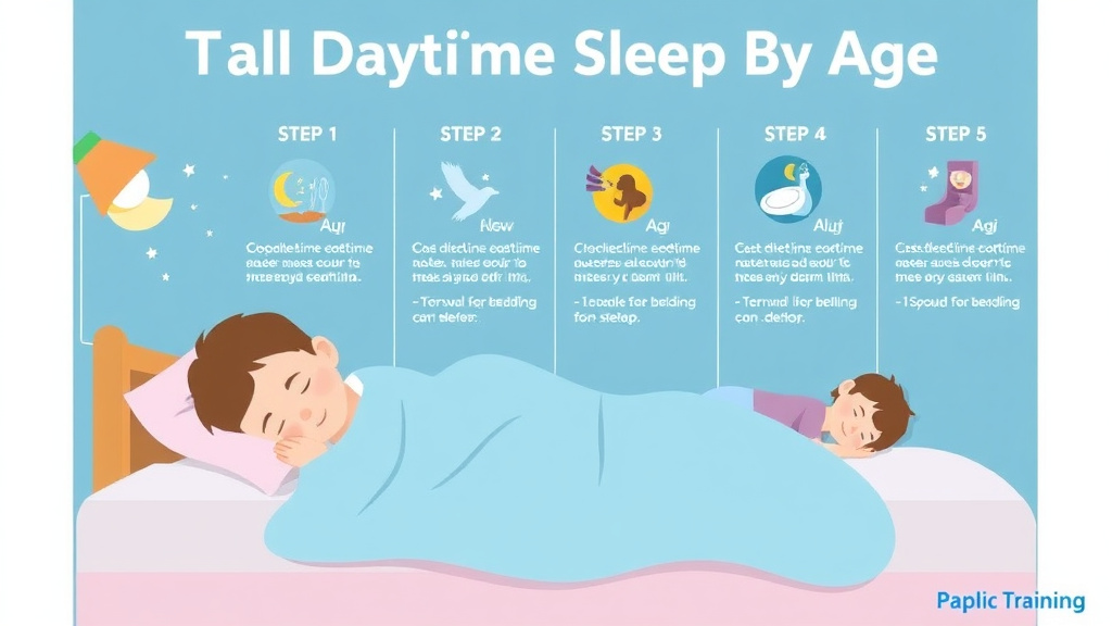 Visual guide for practical steps in total daytime sleep by age