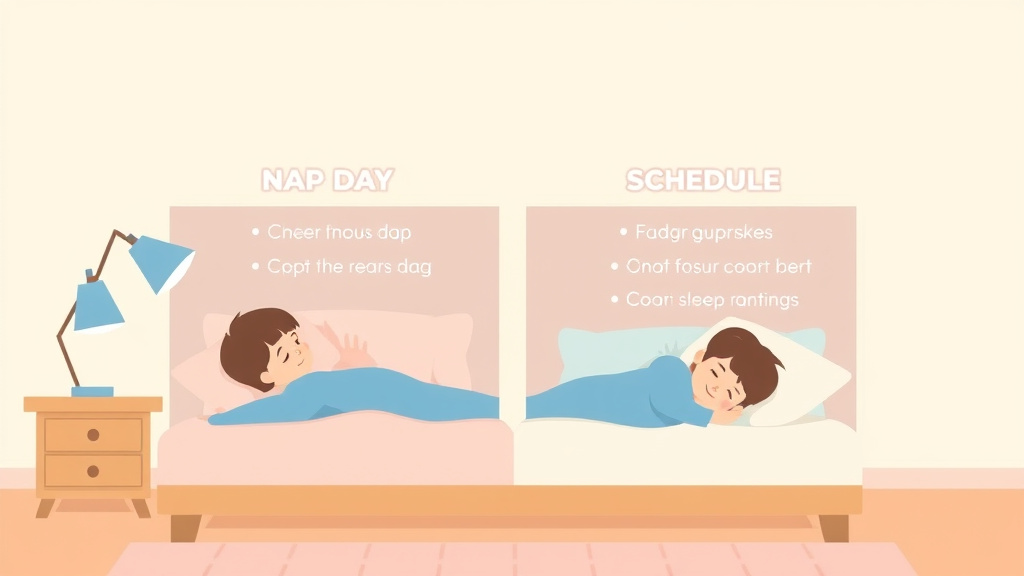A professional illustration depicting two Nap Day Sample Schedules