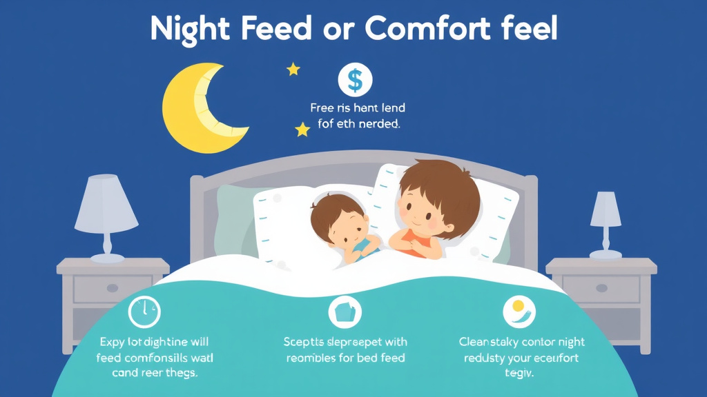 Action-oriented illustration showing how to apply night Feed Or Comfort Feed