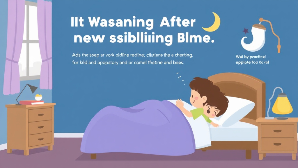 Action-oriented illustration showing how to apply night Waking After a New Sibling Arrives