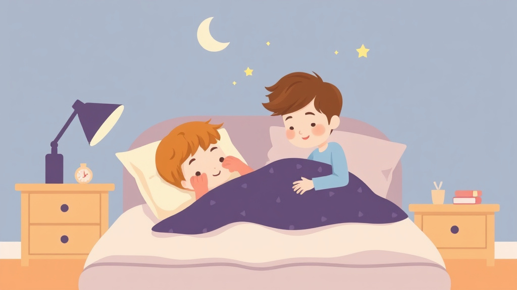 A professional illustration depicting overtiredness and Night Waking: The Connection