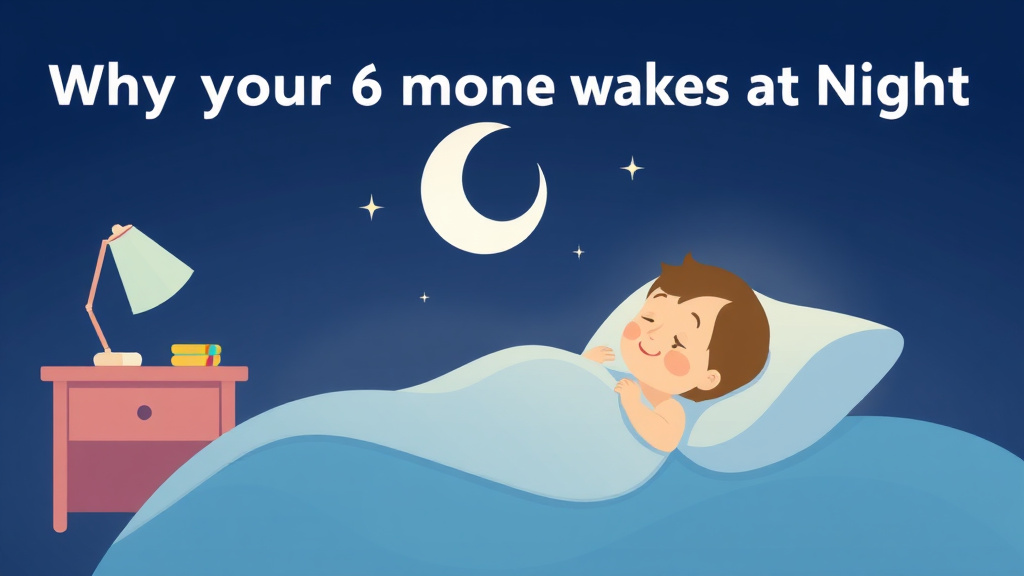 Visual overview of why Your 6 Month Old Wakes at Night (and How to Fix It) with key concepts highlighted