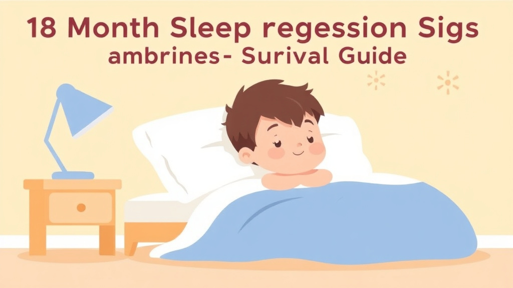 Illustration showing key concepts related to 18 month sleep regression: signs, duration, and survival guide