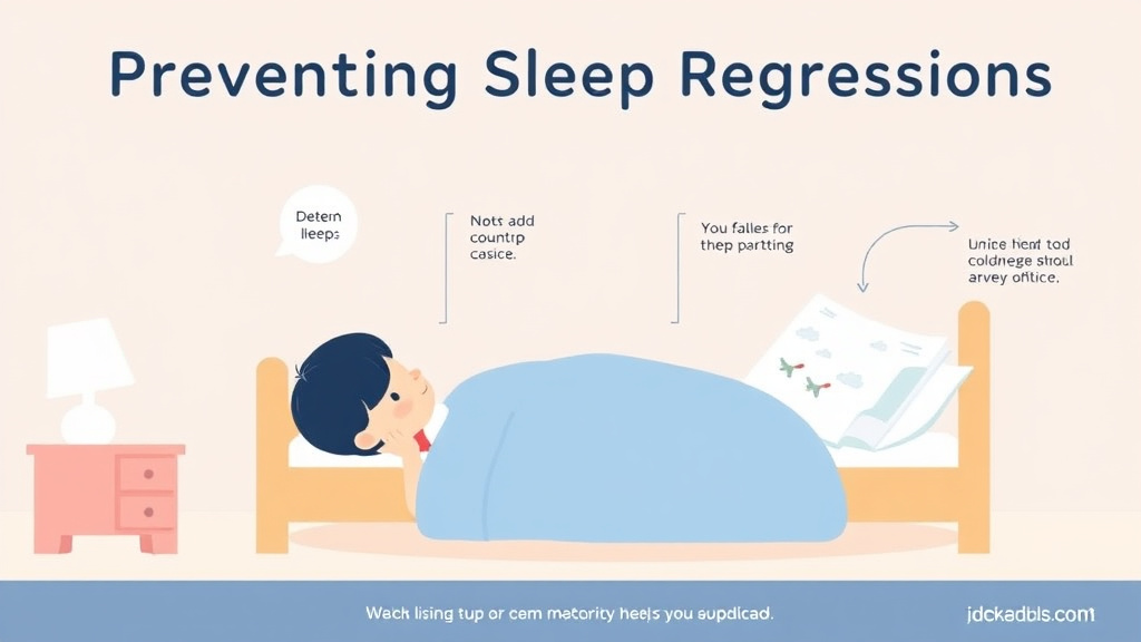 Visual guide for practical steps in preventing sleep regressions