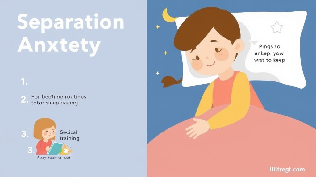 Visual guide for practical steps in separation anxiety sleep tips