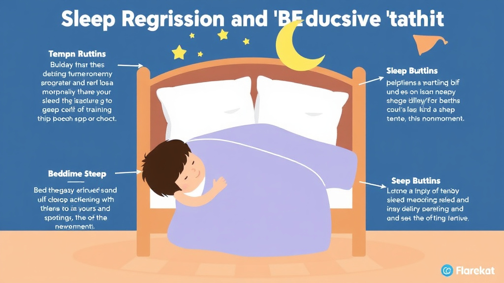 Visual guide for practical steps in sleep regression and bedtime battles