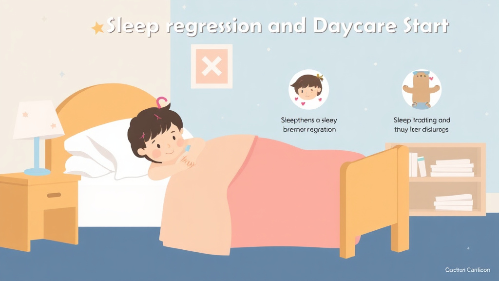 Visual guide for practical steps in sleep regression and daycare start