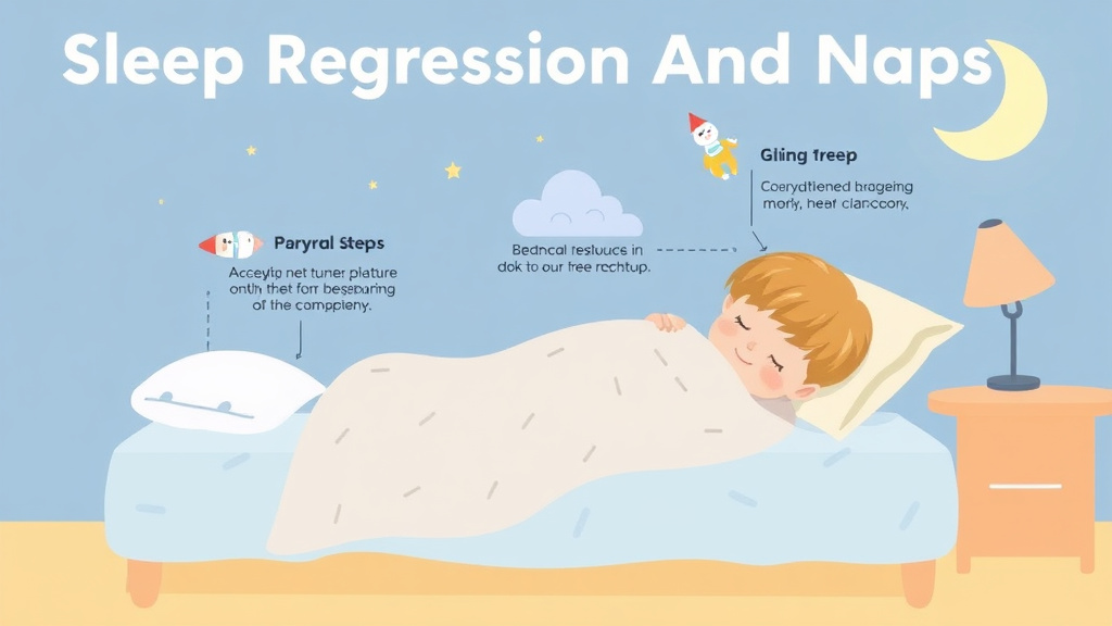 Visual guide for practical steps in sleep regression and naps
