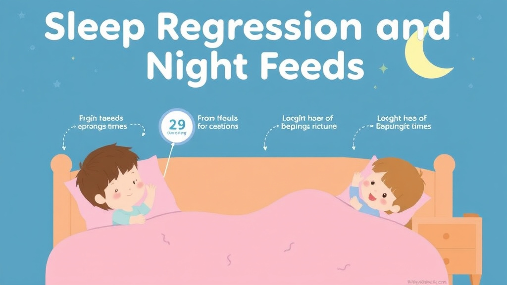 Visual guide for practical steps in sleep regression and night feeds
