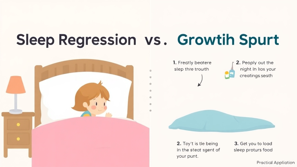 Visual guide for practical steps in sleep regression vs growth spurt