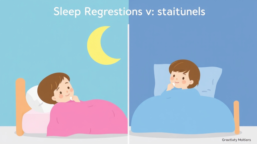 Visual guide for practical steps in sleep regression vs illness